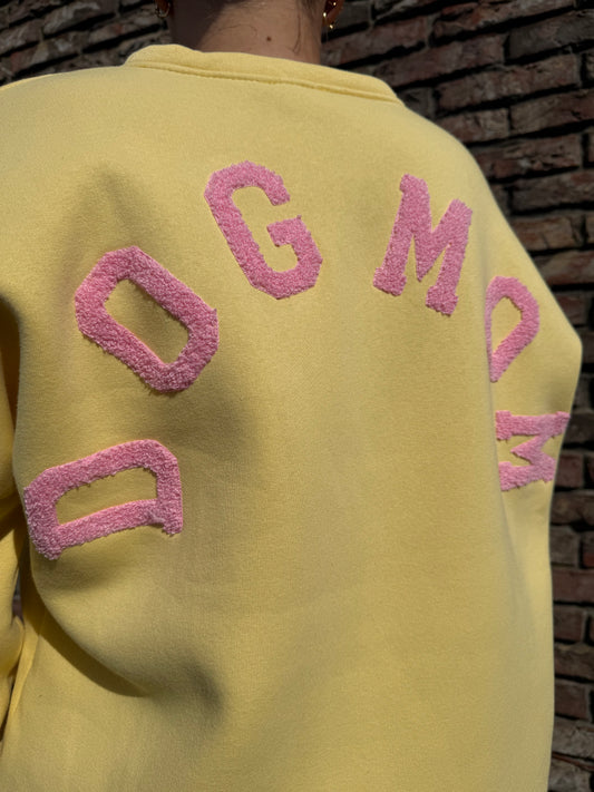 Pull Oversize jaune | Dog Mom