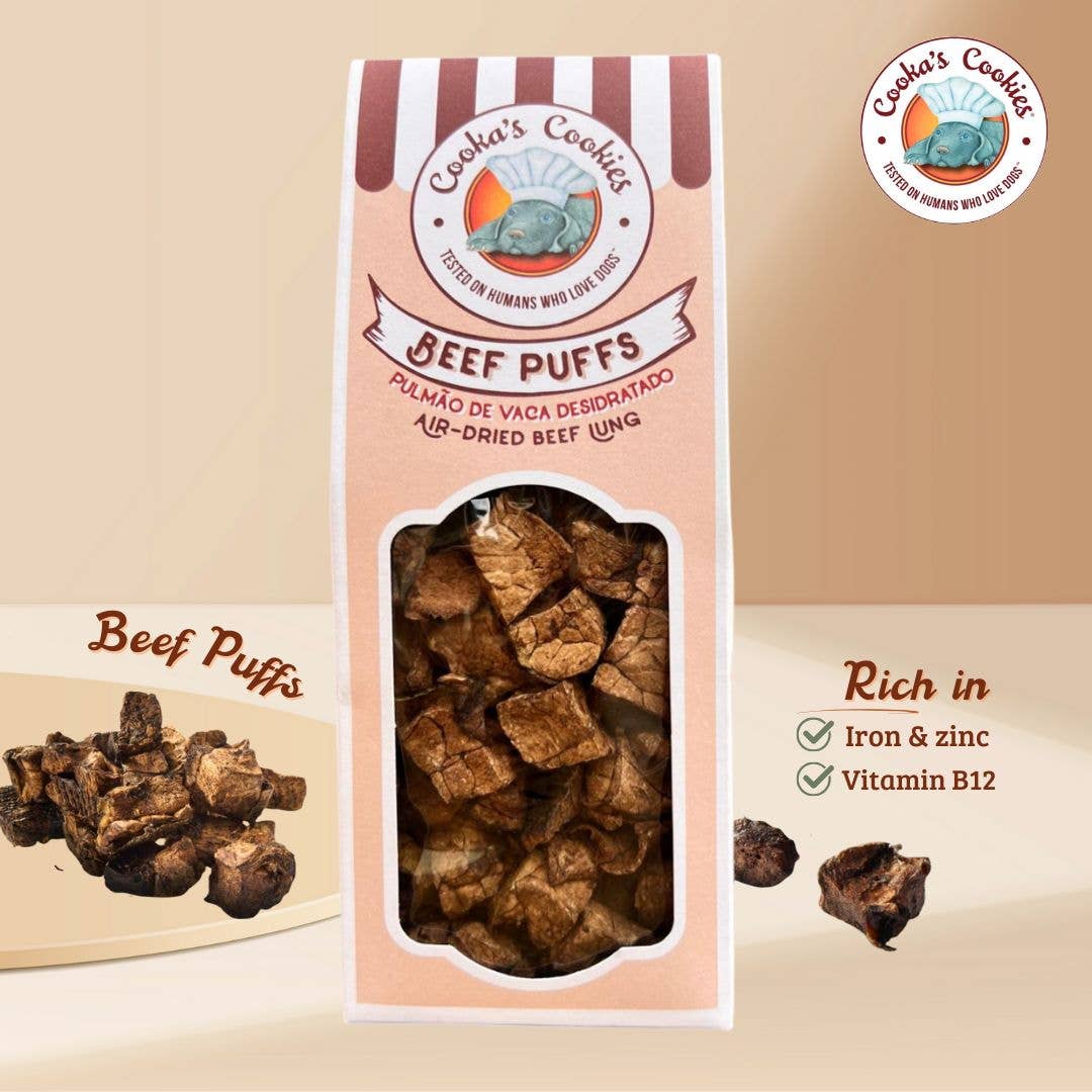Morceaux de poumon de bœuf séchés à l'air - Beef Puffs