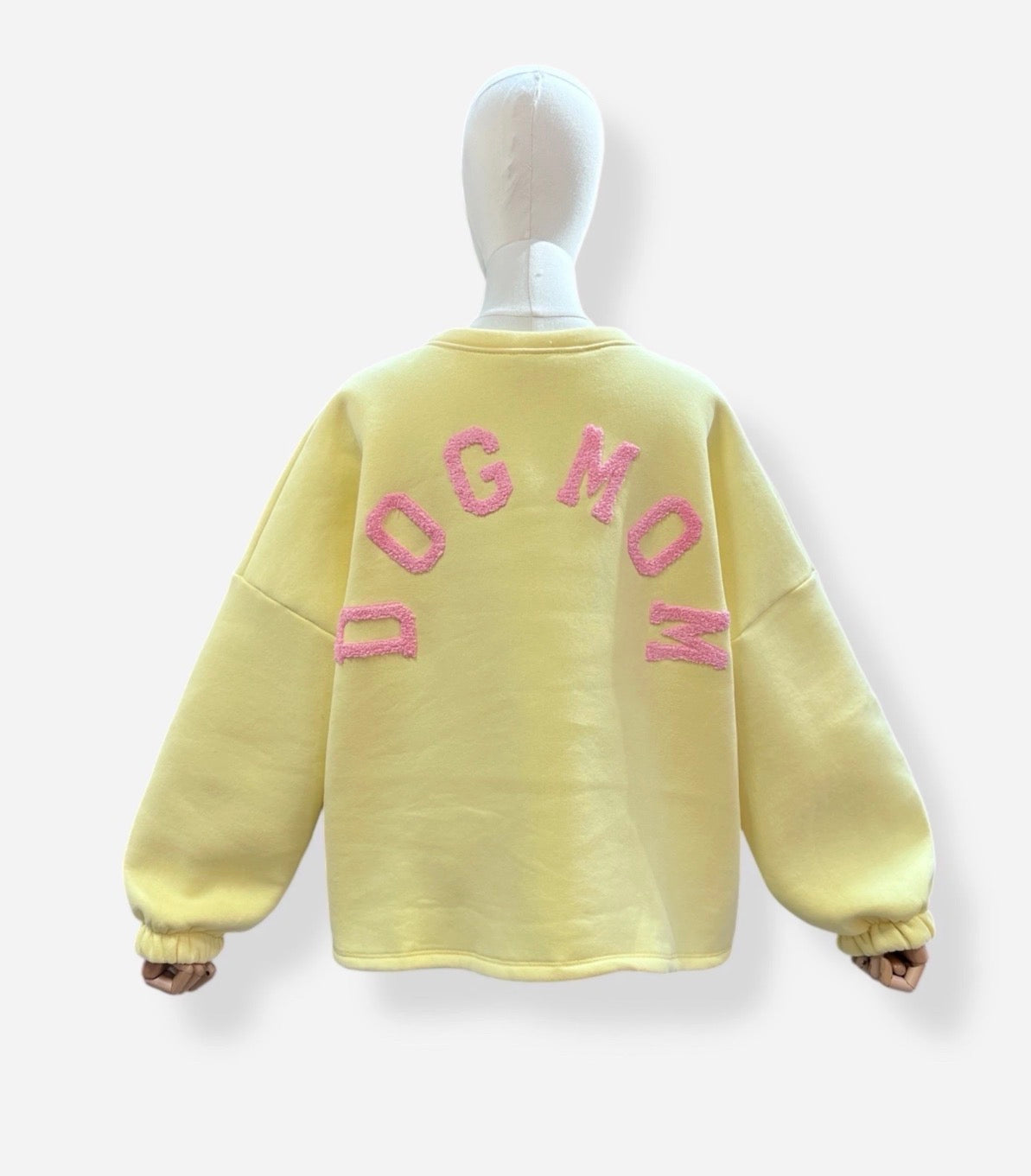 Pull Oversize jaune | Dog Mom