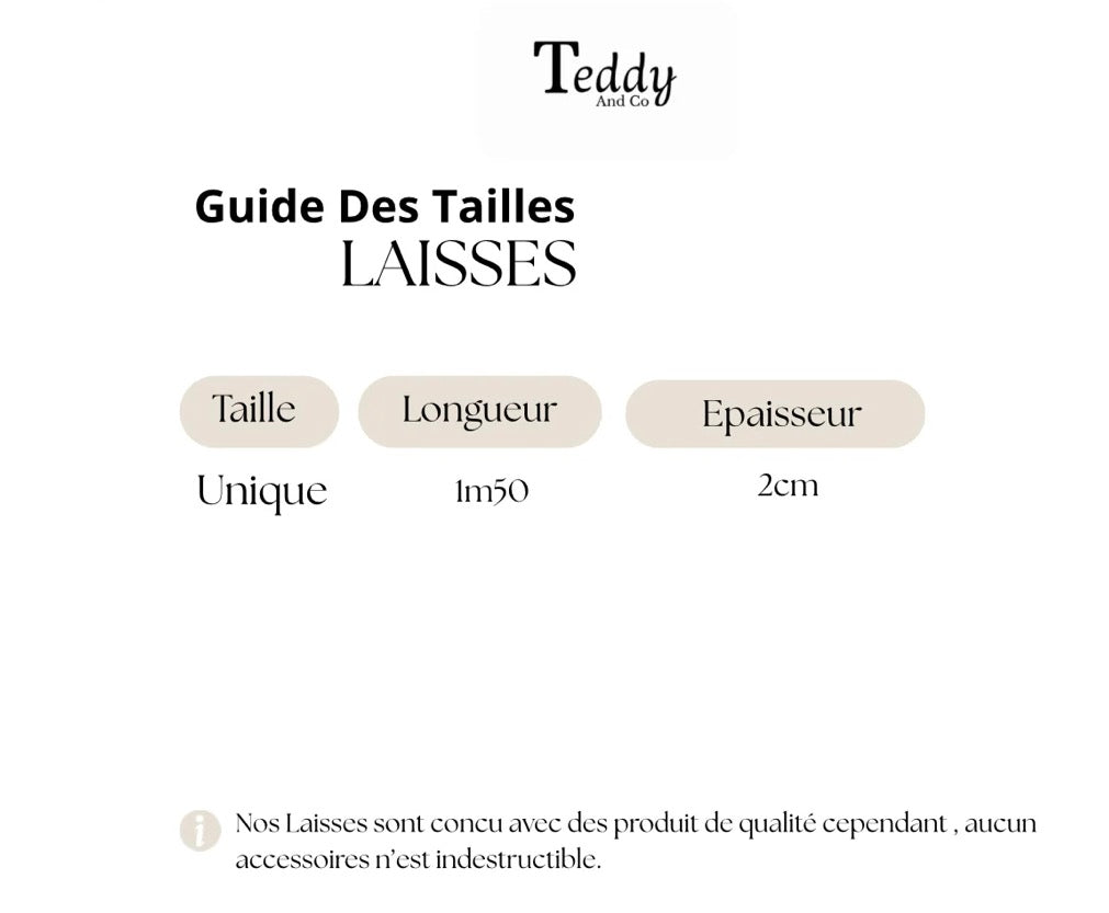 Laisse Rose Poudré ┃Tissu velours cotelé
