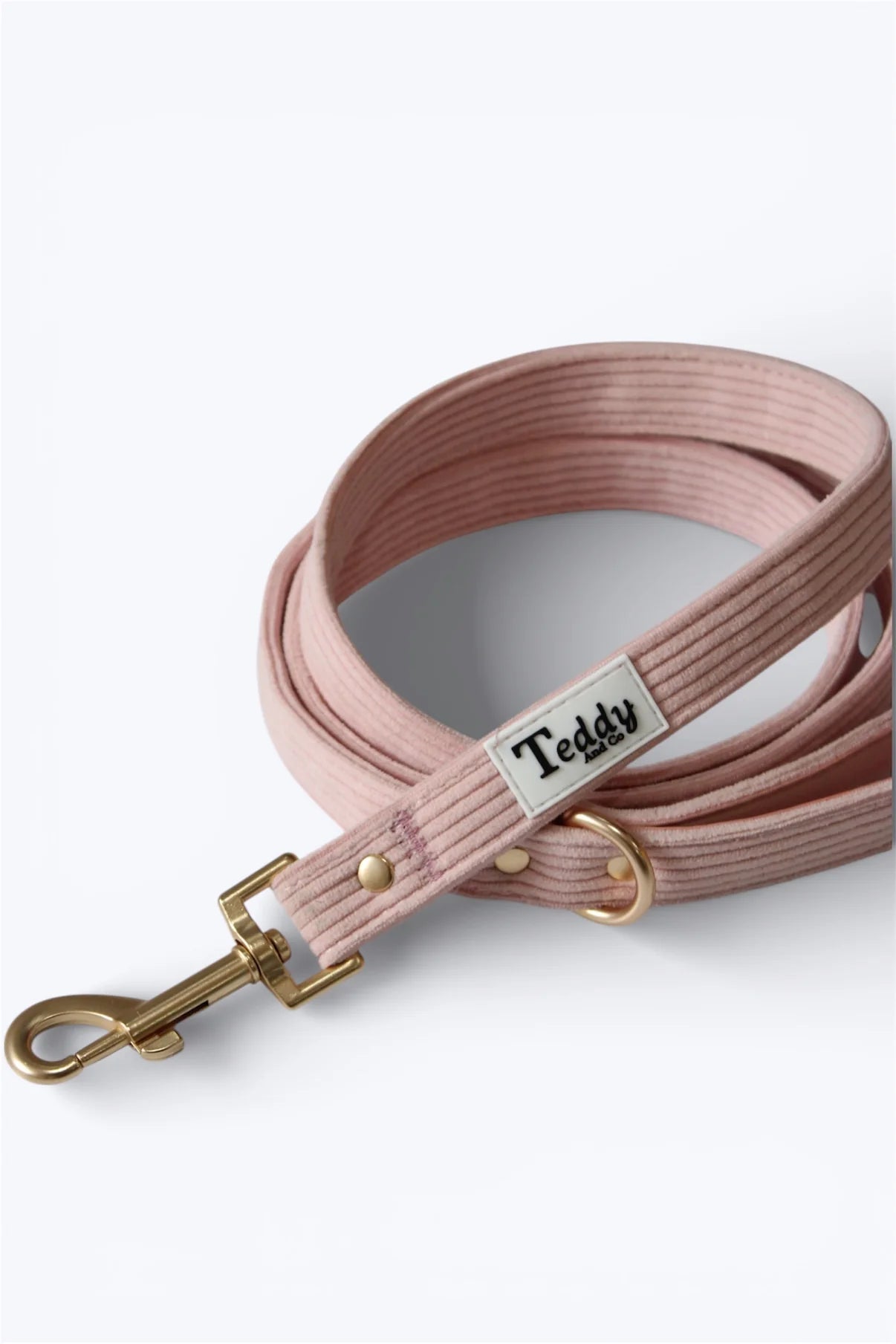 Laisse Rose Poudré ┃Tissu velours cotelé